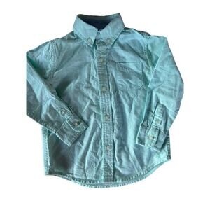 Janie And Jack Teal Button Down Shirt size 3